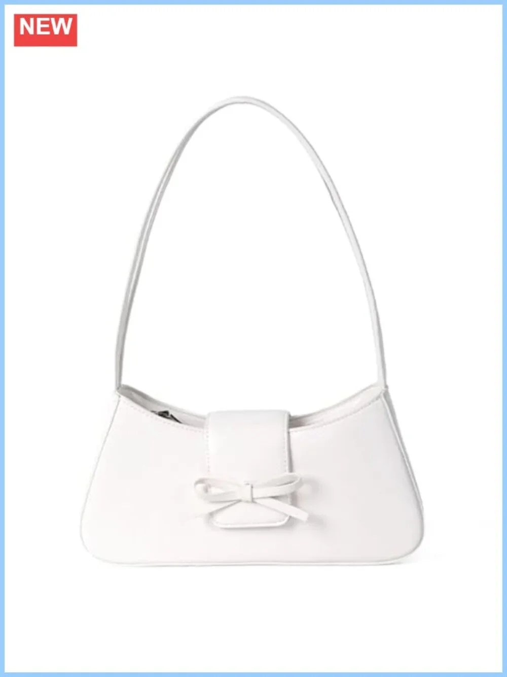 PU Leather Hobo Shoulder Bag Bow Detail Y2K Purse